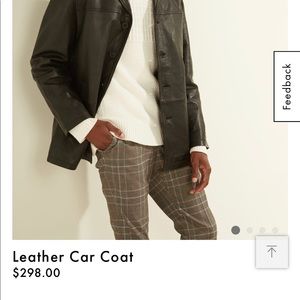 Men’s Guess leather car coat